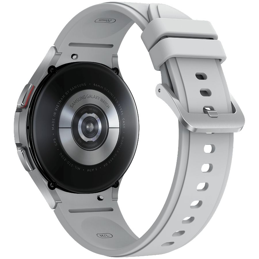 Samsung Galaxy Watch 4 Classic (1.40", 450x450, 16 GB, Wear OS, BT 5.0) Silver SM-R890ZSASEK б/у - Фото 1