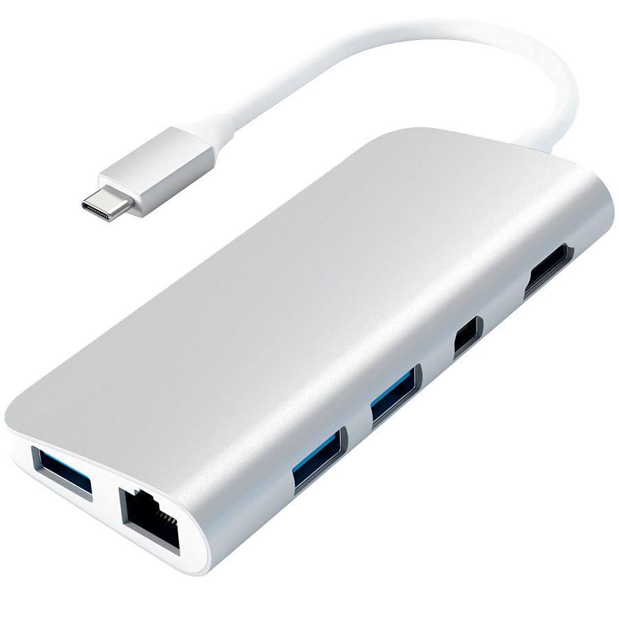 

Satechi Aluminum Type-C Multimedia Adapter Silver (ST-TCMM8PAS), Серебристый