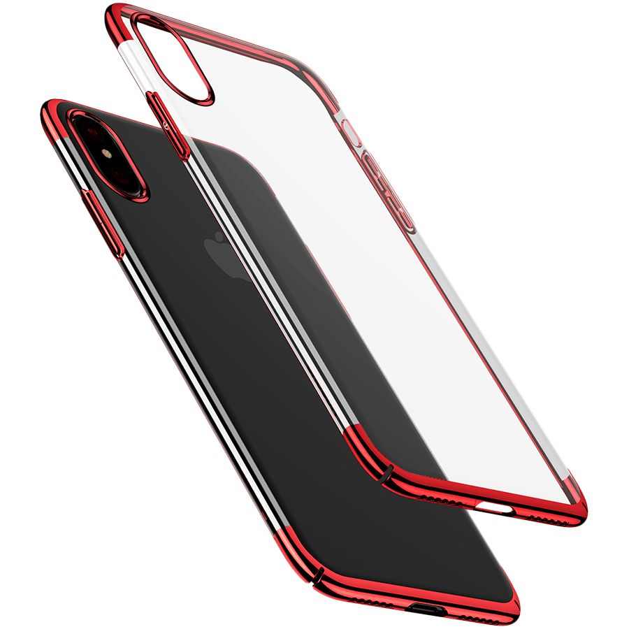 

Чехол Baseus Glitter Case For iP X Red