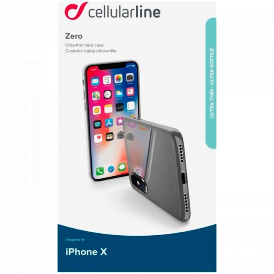 

Чехол для IPhone XS/X Cellularline, Прозрачный / ZEROIPH8T