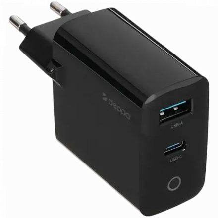 Адаптер питания DEPPA 2*USB/USB-C, 33 Вт