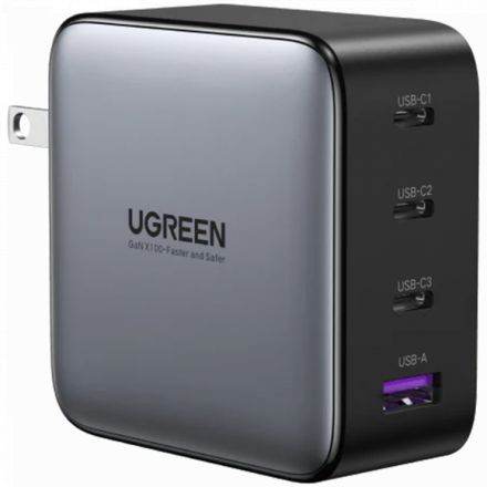 Power Adapter UGREEN 4*USB/USB-C 3*USB Type-C, 4-pin USB (type A), 100 W