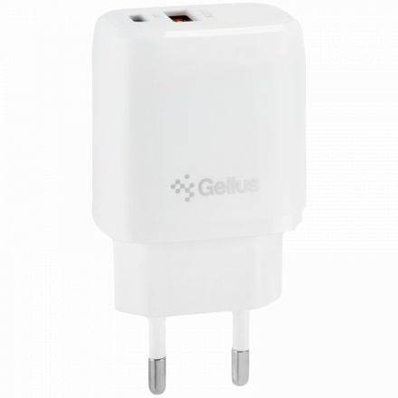 Адаптер питания GELIUS 2*USB/USB-C, 20 Вт 