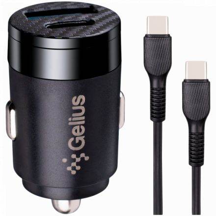 Автомобильный адаптер GELIUS 2*USB/USB-C, 30 Вт 