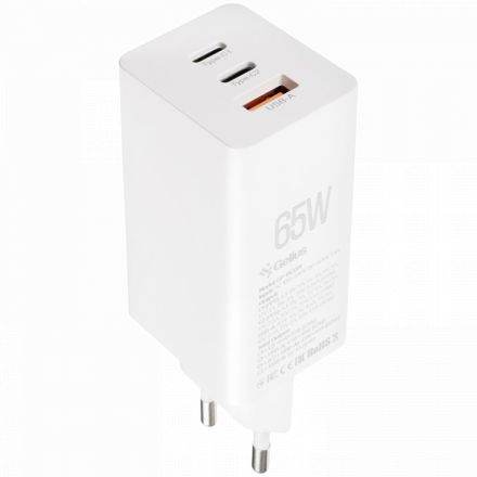 Адаптер питания GELIUS 3*USB/USB-C 2*USB Тип C, 4-пин USB (Тип A), 65 Вт 