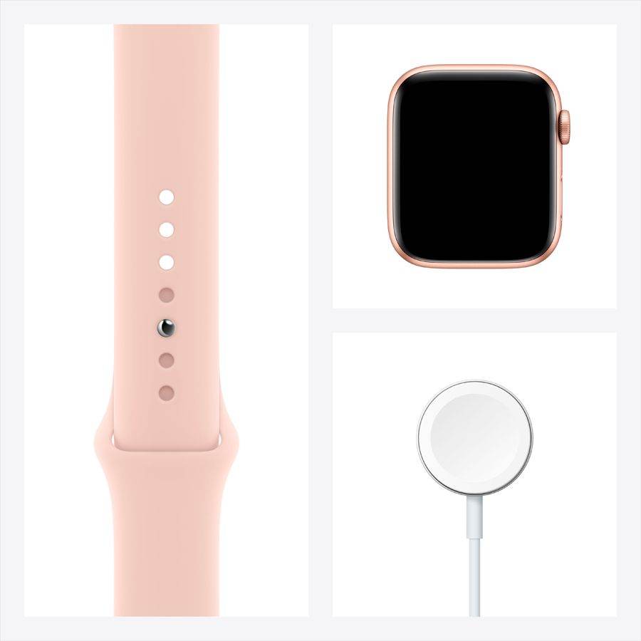 Apple Watch Series 6 GPS, 44мм, Золотой, Cпортивный ремешок цвета «розовый песок» M00E3 б/у - Фото 6