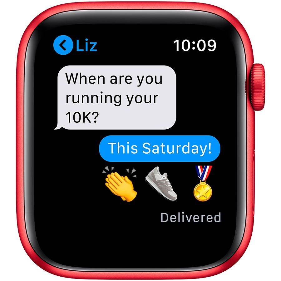 Apple Watch Series 6 GPS, 44мм, Красный, Cпортивный ремешок красного цвета M00M3 б/у - Фото 4