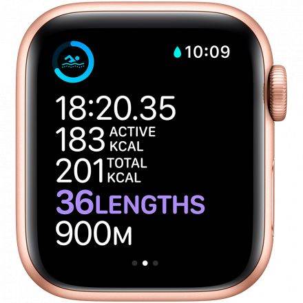 Apple Watch Series 6 GPS, 40мм, Золотой, Cпортивный ремешок цвета «розовый песок» MG123 б/у - Фото 3