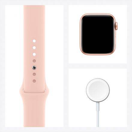 Apple Watch Series 6 GPS, 40мм, Золотой, Cпортивный ремешок цвета «розовый песок» MG123 б/у - Фото 6