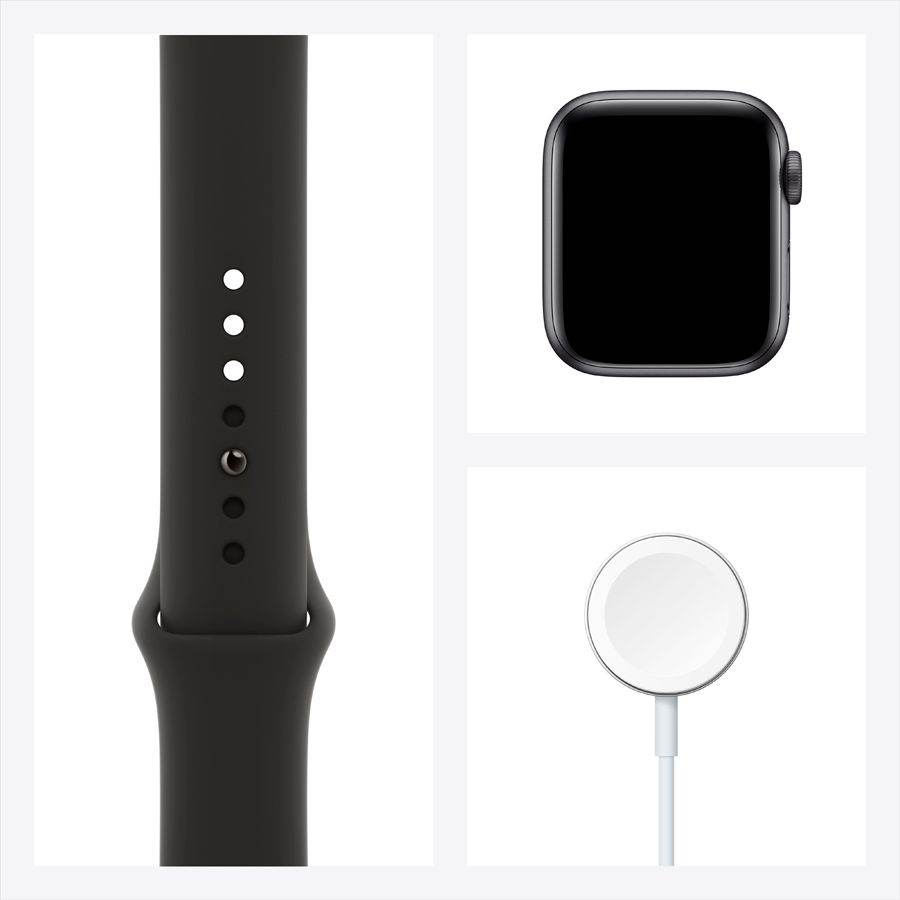 Apple Watch Series 6 GPS, 40мм, Серый космос, Cпортивный ремешок чёрного цвета MG133 б/у - Фото 6