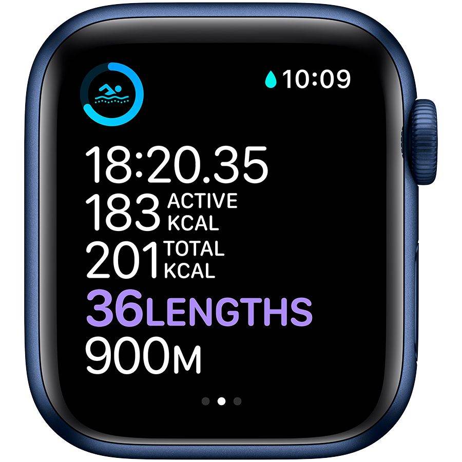 Apple Watch Series 6 GPS, 40мм, Синий, Спортивный ремешок цвета «тёмный ультрамарин» MG143 б/у - Фото 3