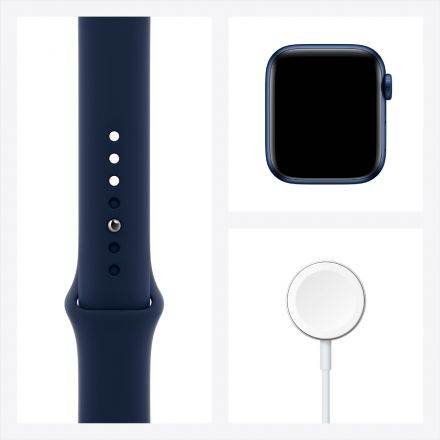 Apple Watch Series 6 GPS, 40мм, Синий, Спортивный ремешок цвета «тёмный ультрамарин» MG143 б/у - Фото 6