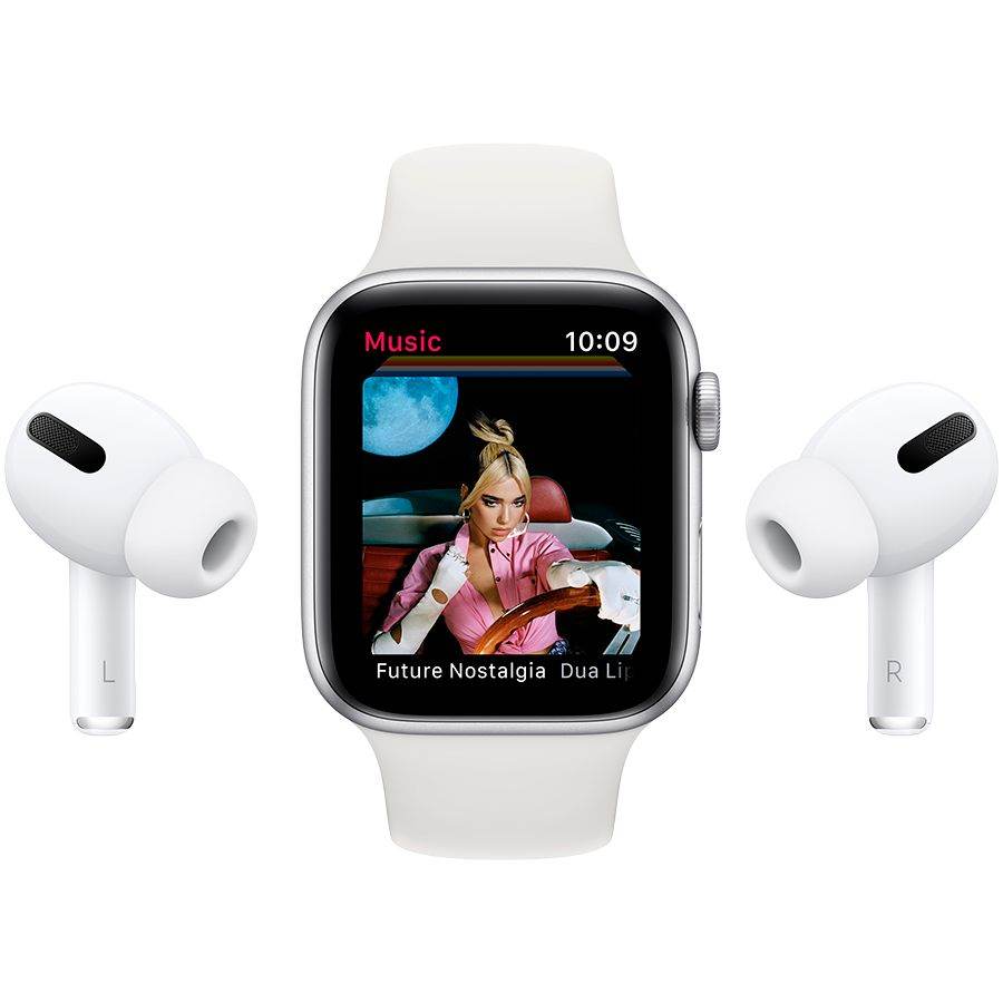 Apple Watch Series 6 GPS, 40мм, Серебристый, Спортивный ремешок белого цвета MG283 б/у - Фото 7