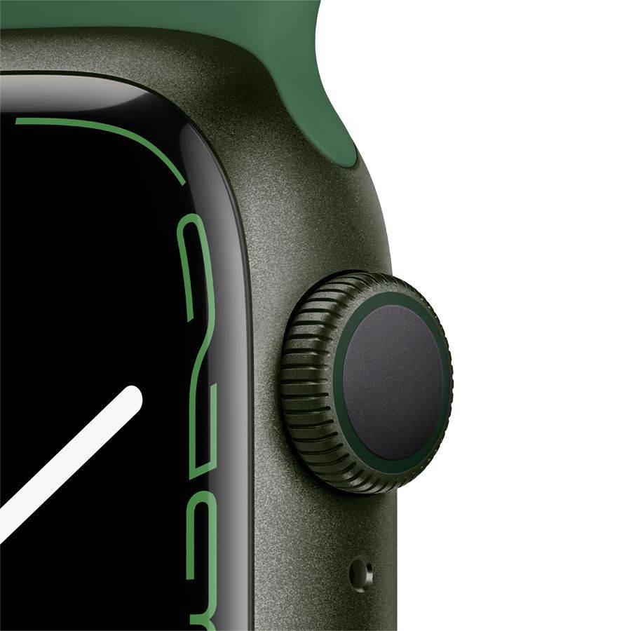 Apple Watch Series 7 GPS, 41мм, Зелёный, Спортивный ремешок цвета «зелёный клевер» MKN03 б/у - Фото 2