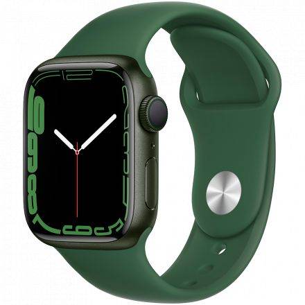 Apple Watch Series 7 GPS, 41mm, Green, Clover Sport Band