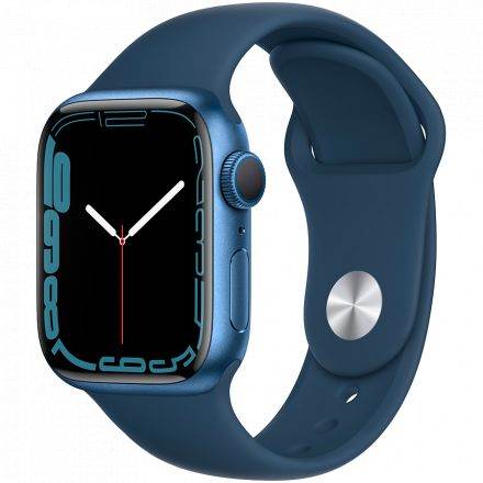 Apple Watch Series 7 GPS, 41mm, Blue, Abyss Blue Sport Band