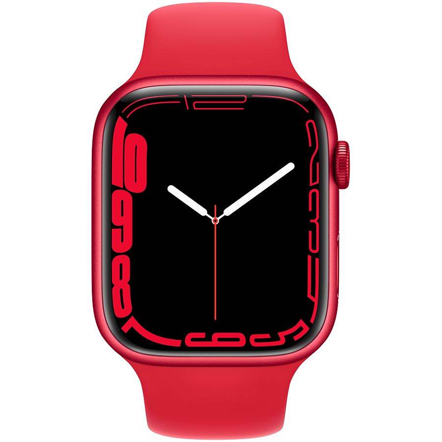Apple Watch Series 7 GPS, 45мм, (PRODUCT)RED, Спортивный ремешок PRODUCT(RED) MKN93 б/у - Фото 1