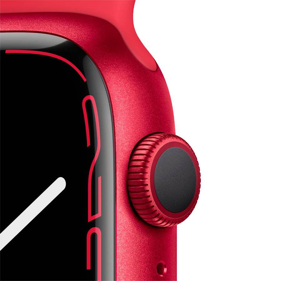 Apple Watch Series 7 GPS, 45мм, (PRODUCT)RED, Спортивный ремешок PRODUCT(RED) MKN93 б/у - Фото 2