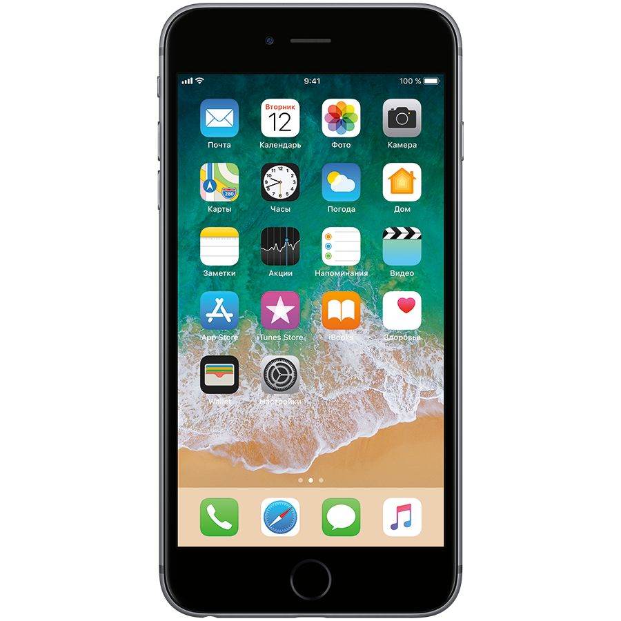 Apple iPhone 6s Plus 64 ГБ Серый космос MKU62 б/у - Фото 1