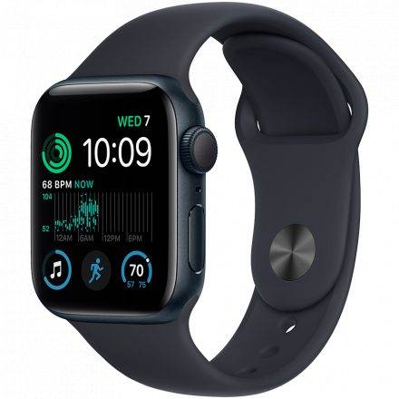 Apple Watch SE GPS Gen.2, 40мм, Тёмная ночь, Спортивный ремешок цвета «тёмная ночь»