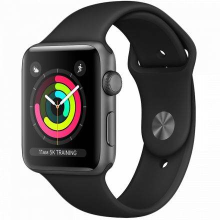 Apple Watch Series 3 GPS, 38mm, Space Gray, Black Sport Band