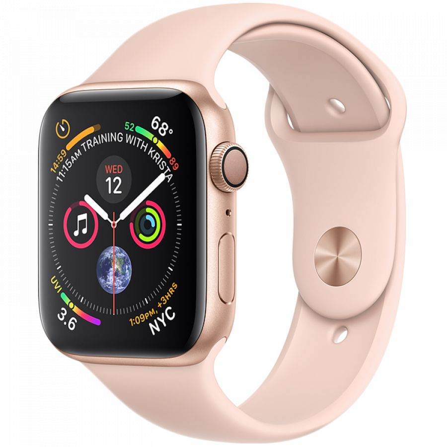 

Apple Watch Series 4 GPS, 44мм, Золотой, Pink Sport Band