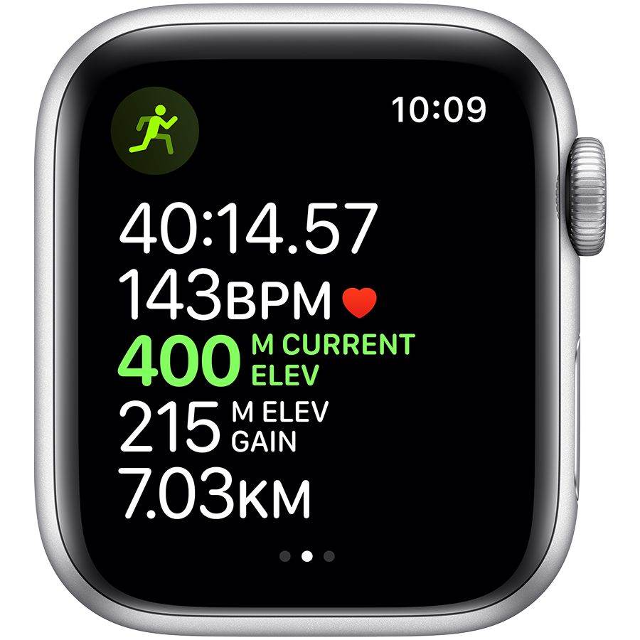 Apple Watch Series 5 GPS, 40мм, Серебристый, Спортивный ремешок белого цвета MWV62 б/у - Фото 3