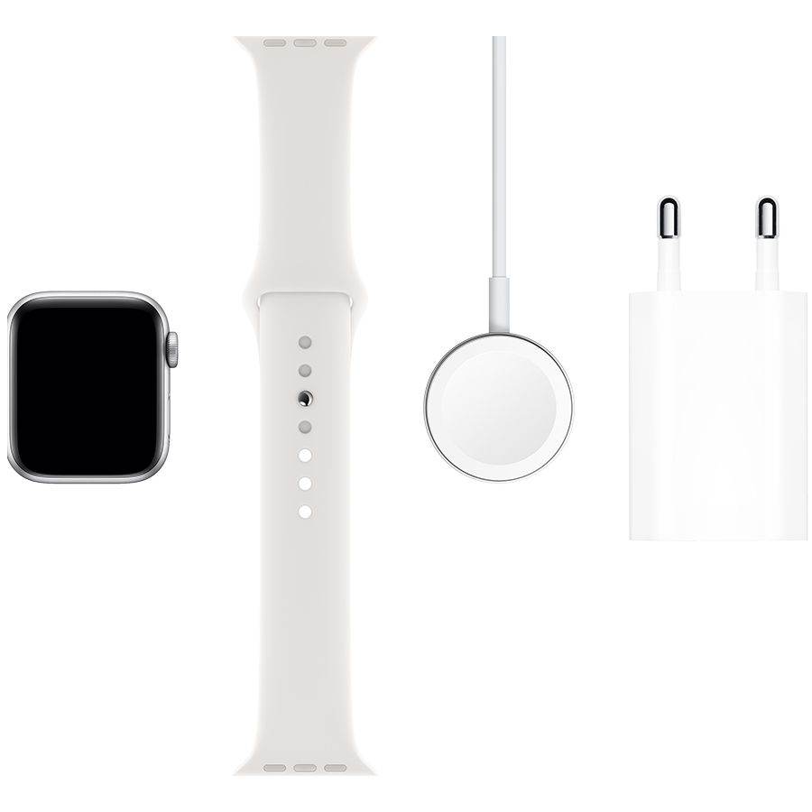 Apple Watch Series 5 GPS, 40мм, Серебристый, Спортивный ремешок белого цвета MWV62 б/у - Фото 5