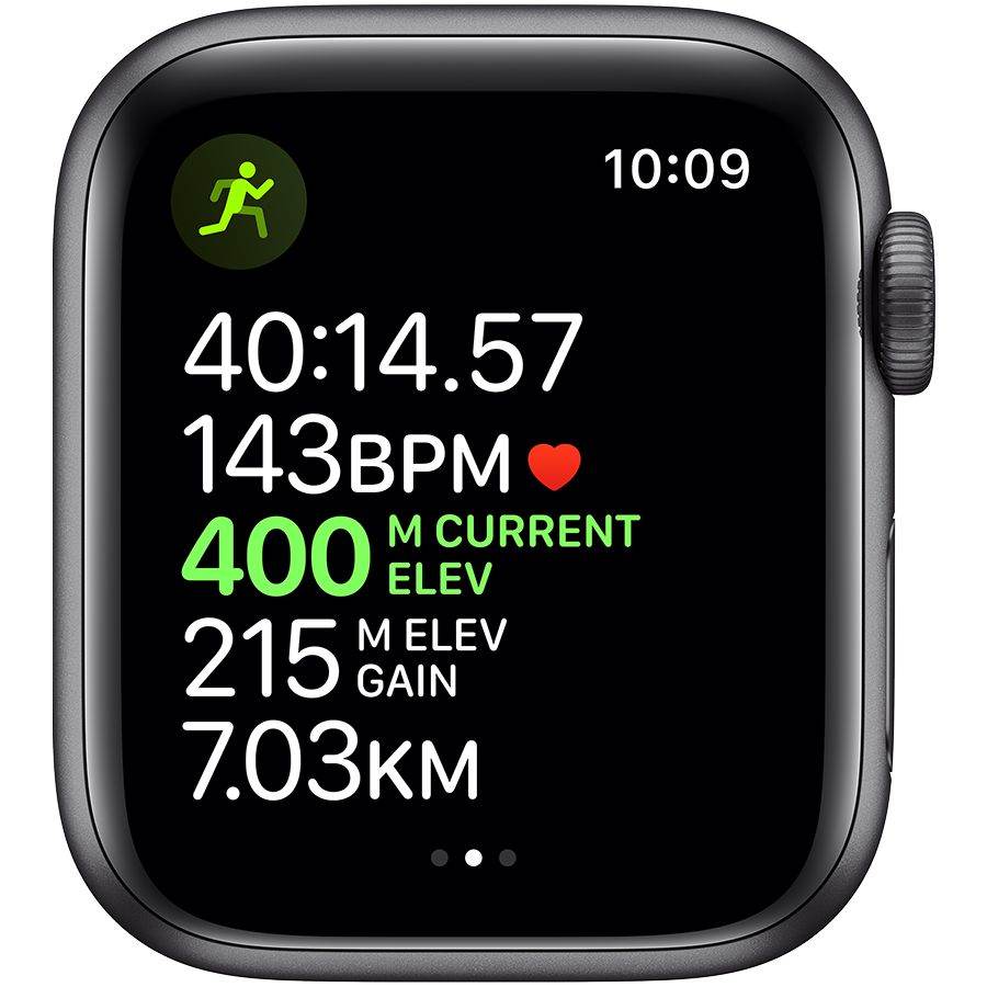 Apple Watch Series 5 GPS, 40мм, Серый космос, Cпортивный ремешок чёрного цвета MWV82 б/у - Фото 3