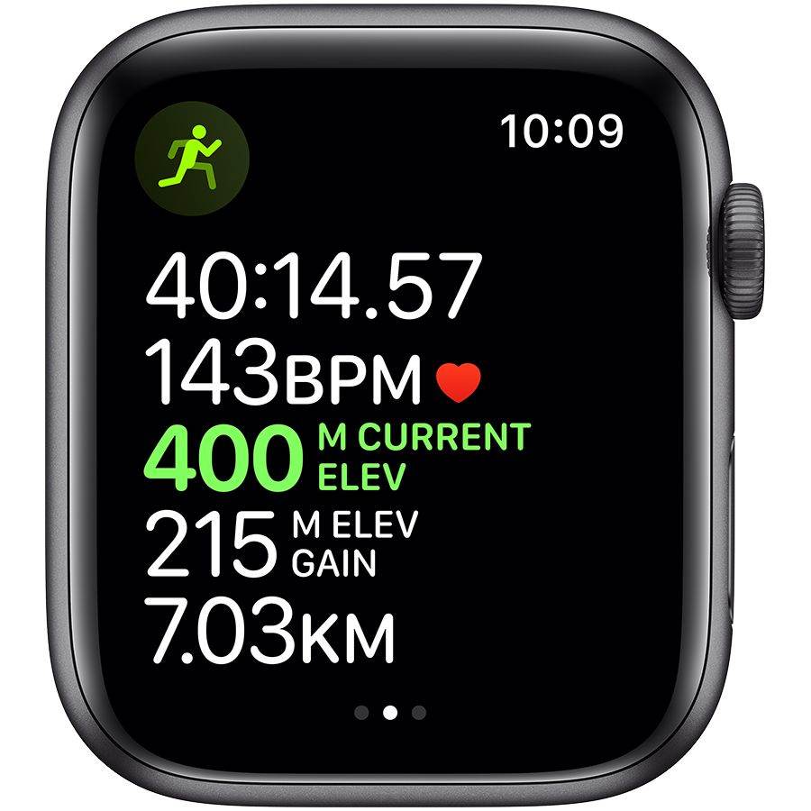 Apple Watch Series 5 GPS, 44мм, Серый космос, Cпортивный ремешок чёрного цвета MWVF2 б/у - Фото 3