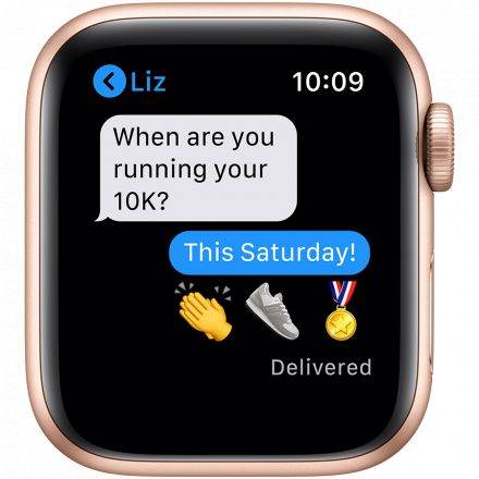 Apple Watch SE GPS, 40мм, Золотой, Cпортивный ремешок цвета «розовый песок» MYDN2 б/у - Фото 5