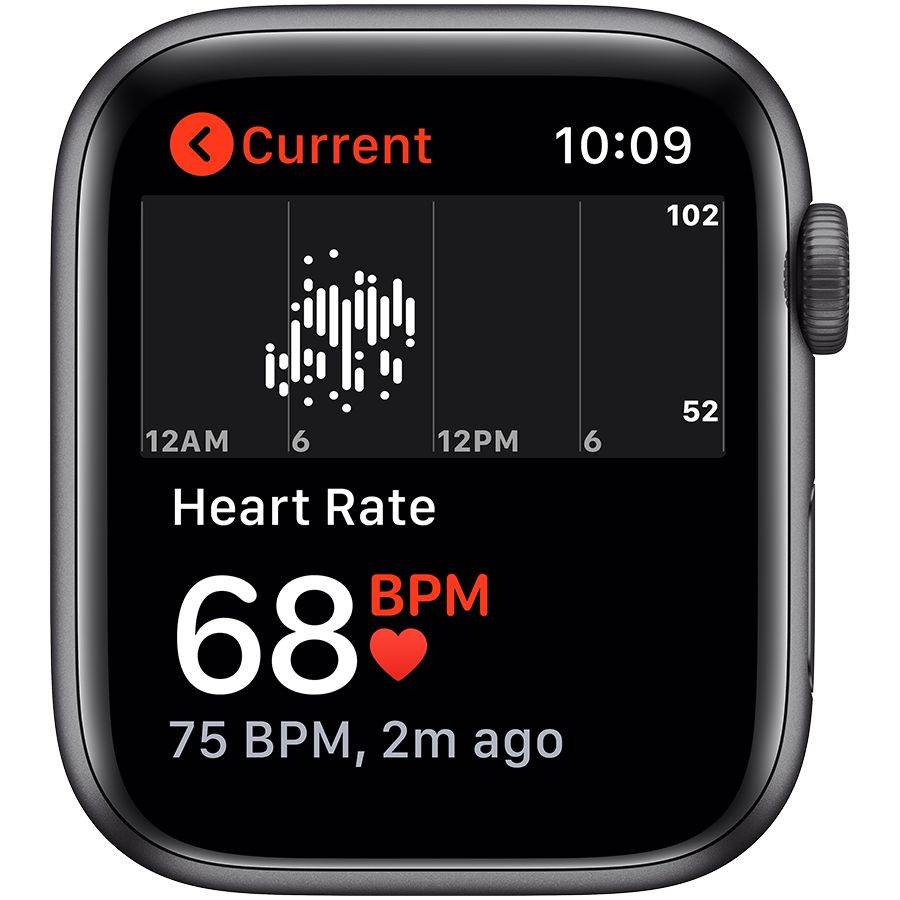 Apple Watch SE GPS, 44мм, Серый космос, Cпортивный ремешок чёрного цвета MYDT2 б/у - Фото 3