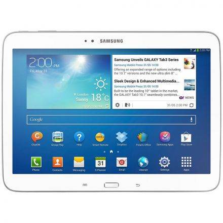 Samsung Galaxy Tab 3 10.1' (10.1'',1280x800,16GB,Android 4.2 (Jelly Bean),Wi-Fi,BT,Micro SD,Micro USB, White