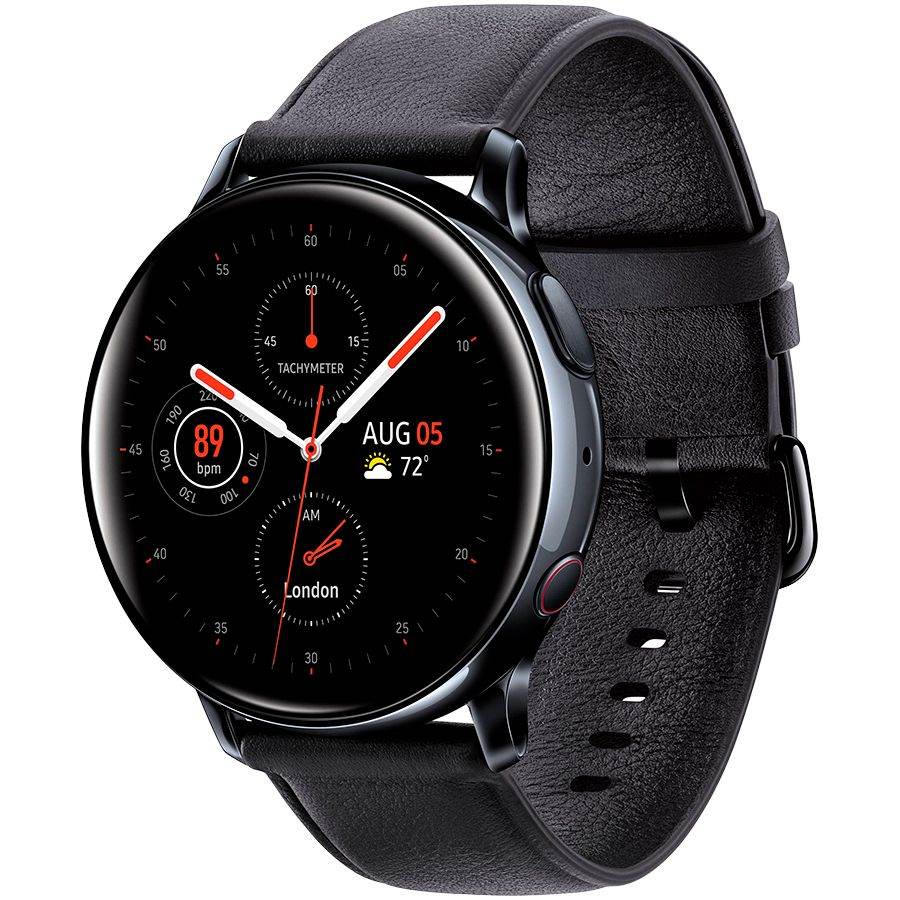 Samsung Galaxy Watch Active 2 (R820S) (1.20", 360x360, 4 ГБ, Tizen, Bluetooth 5.0) Чёрный SM-R820SSKASEK б/у - Фото 0