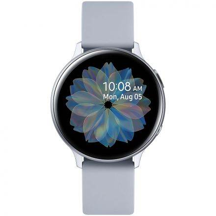 Samsung Galaxy Watch Active 2 (1.20", 360x360, 4 ГБ, Tizen, Bluetooth 5.0) Crown Silver SM-R820ZSASEK б/у - Фото 0