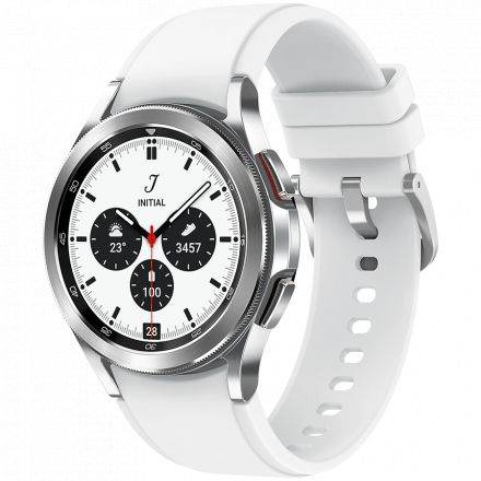 Samsung Galaxy Watch 4 Classic (1.20", 396x396, 16 ГБ, Wear OS, Bluetooth 5.0) Серебристый SM-R880ZSASEK б/у - Фото 0